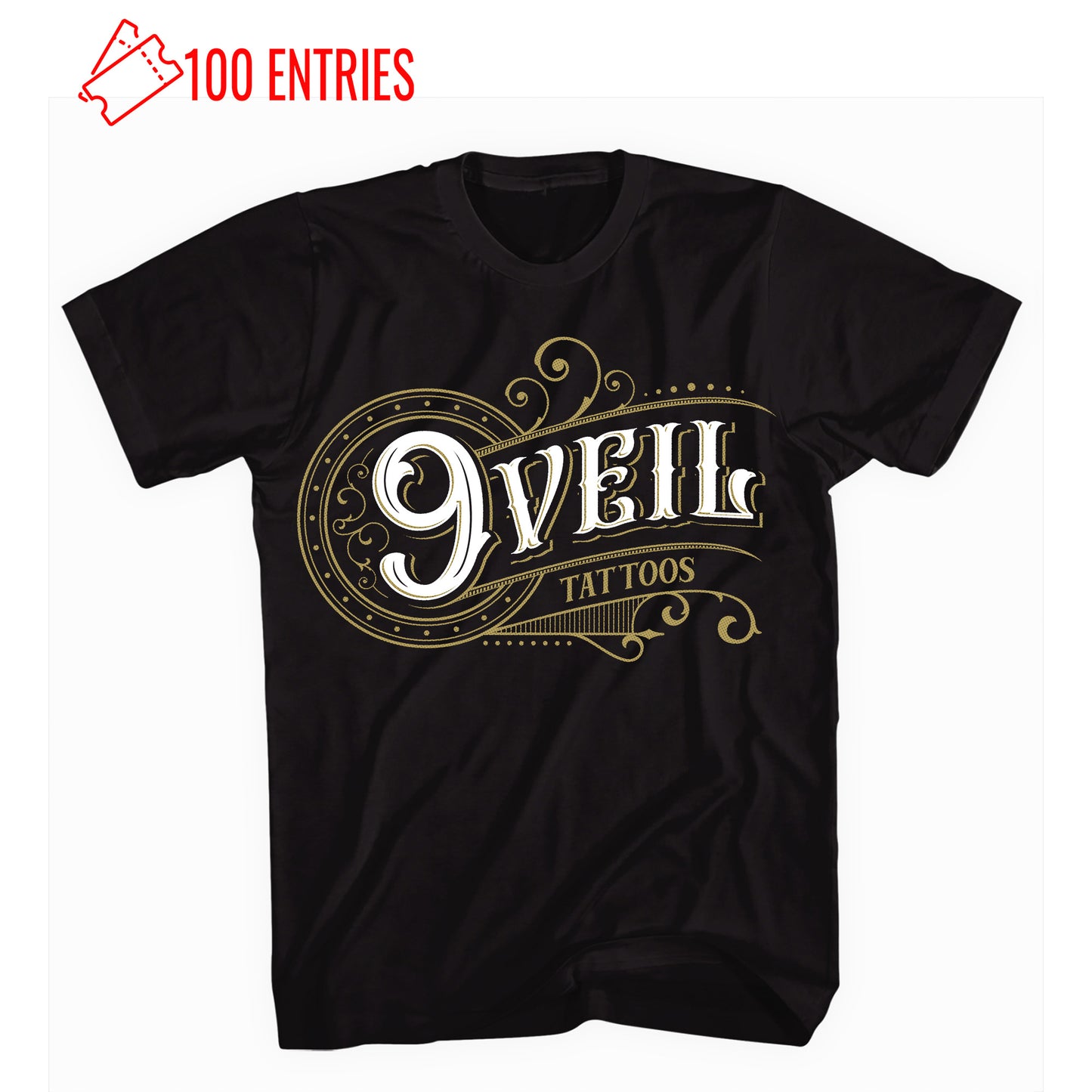 9th Veil Logo - Black Fitted Tee