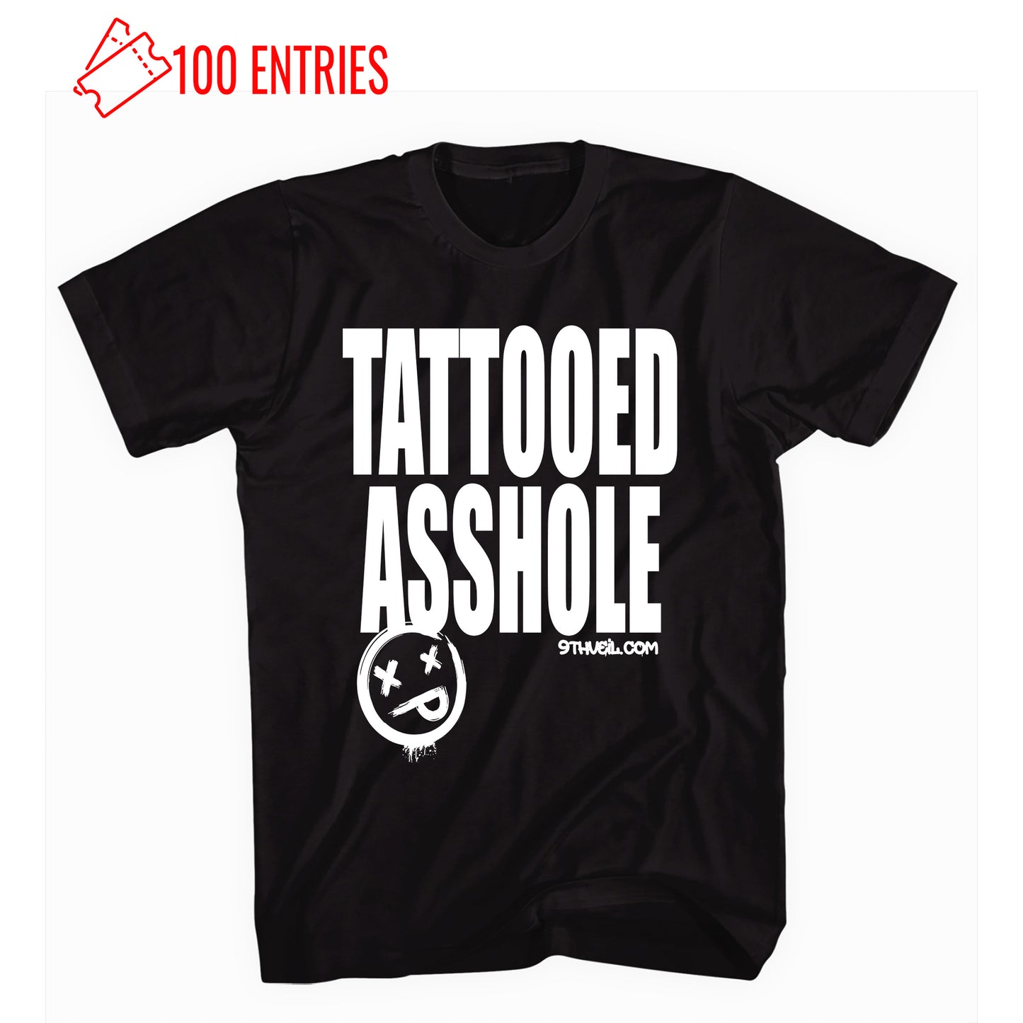 Tattooed Asshole - Black Fitted Tee