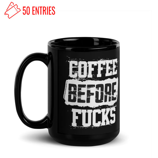 Coffee Before F*cks Black Mug