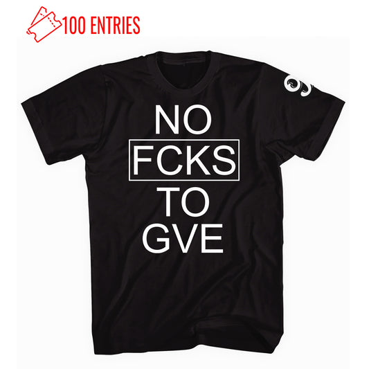 No Fcks To Gve - Black Fitted Tee