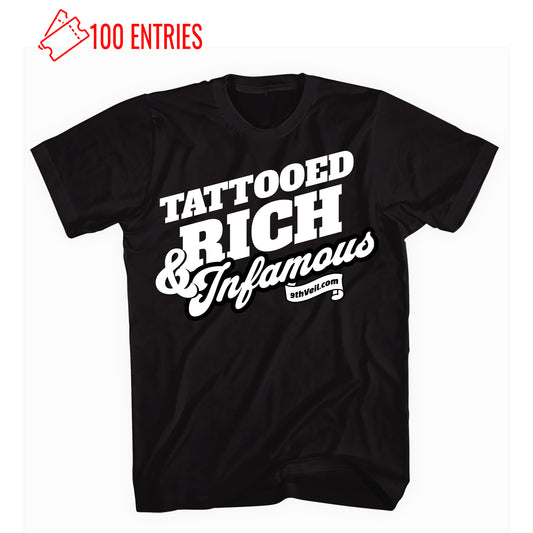 Tattooed Rich & Famous - Black Fitted Tee